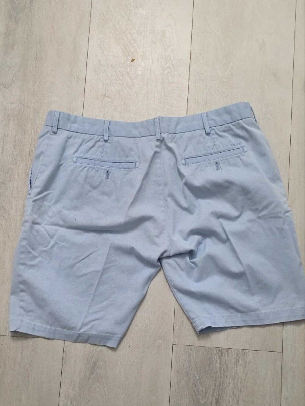 Izod Light Blue Flat Front Men's Chino Shorts